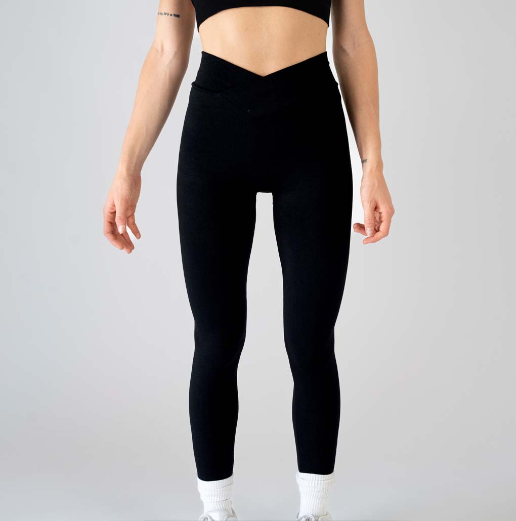 legging, short y tops color negro, set de 5 piezas